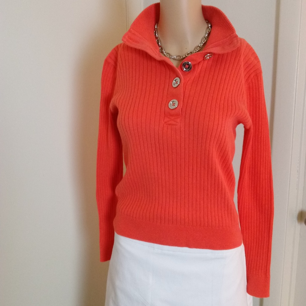 Ralph Lauren Jeans Orange Sweater Size Small